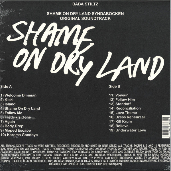 Baba Stiltz : Shame on Dry Land (Original Motion Picture Soundtrack) (12", Album)