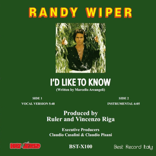 Randy Wiper : I'd Like To Know (12", Ltd, RE)