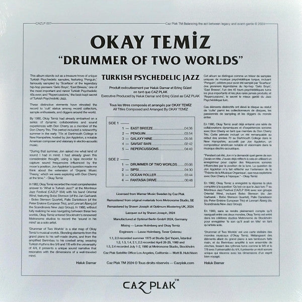 Okay Temiz : Drummer Of Two Worlds (LP, RE, RM)