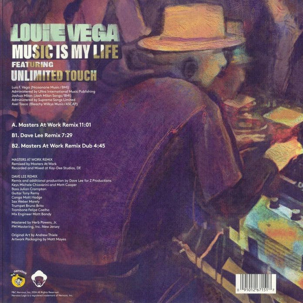 Louie Vega Featuring Unlimited Touch : Music Is My Life (Remixes By Masters At Work & Dave Lee) (12")