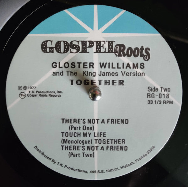 Gloster Williams and The King James Version* : Together (LP, RE, RM)