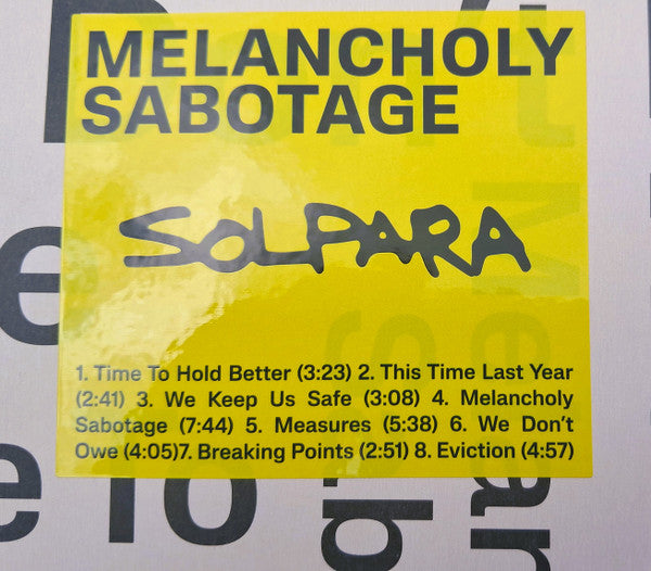 Solpara : Melancholy Sabotage (LP, Album)