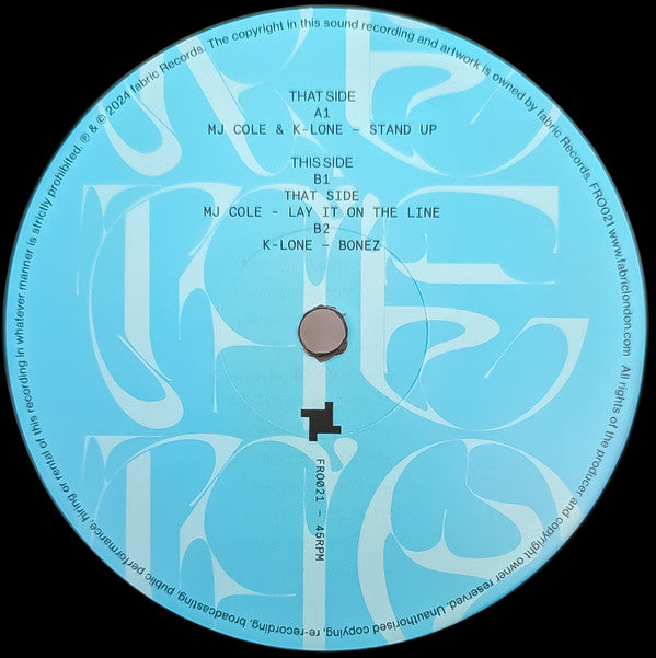 MJ Cole & K-Lone : Stand Up (12", EP)