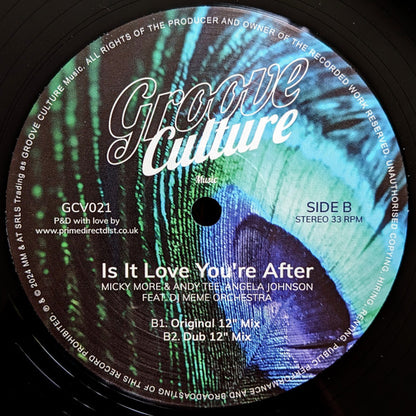 Micky More & Andy Tee Angela Johnson DJ Meme Orchestra – Is It Love You're After (12", Groove Culture Music, 2024) Image 4