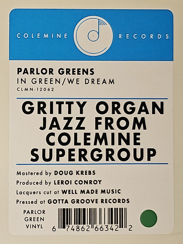 Parlor Greens : In Green / We Dream (LP, Album, Gre)