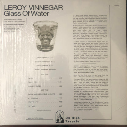 Leroy Vinnegar : Glass Of Water (LP, Album, RE)