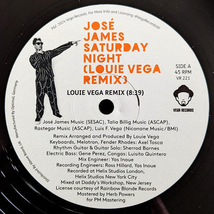 José James : Saturday Night (Louie Vega Remix) (2x12")