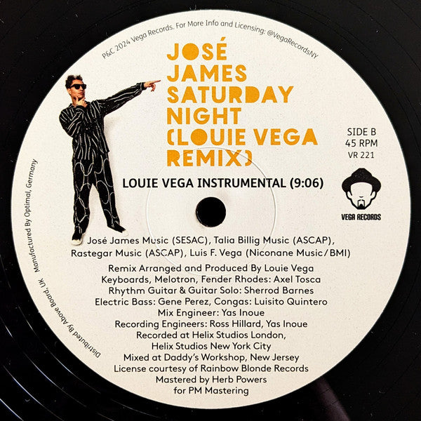 José James : Saturday Night (Louie Vega Remix) (2x12")