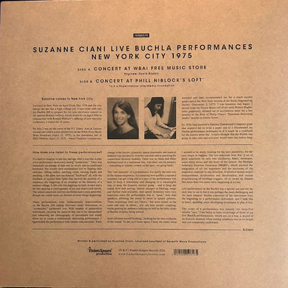 Suzanne Ciani : Buchla Concerts 1975 (LP)