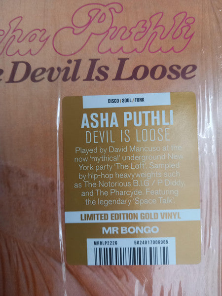 Asha Puthli : The Devil Is Loose (LP, Album, RE, Gol)