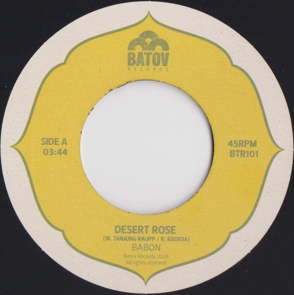 Babon – Desert Rose / TNT (7", Batov Records, 2024) Back Cover