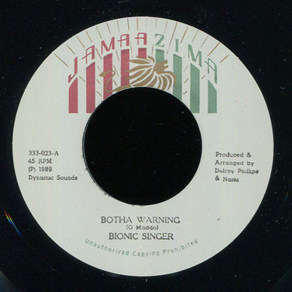 Bionic Singer : Botha Warning (7", Ltd, RM)