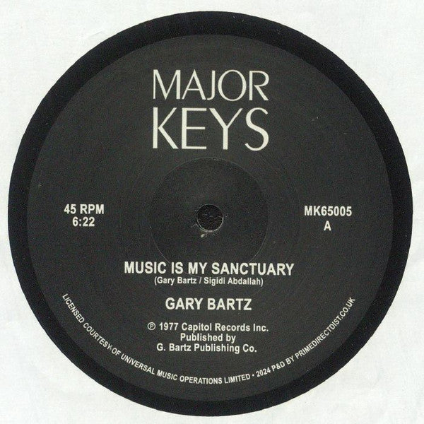 Gary Bartz – Music Is My Sanctuary / Carnaval De L'Esprit (12", Major Keys, 2024) Front Cover