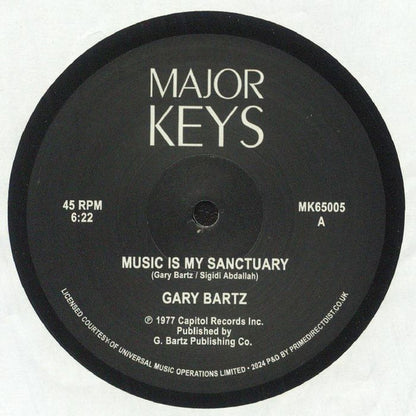 Gary Bartz – Music Is My Sanctuary / Carnaval De L'Esprit (12", Major Keys, 2024) Front Cover