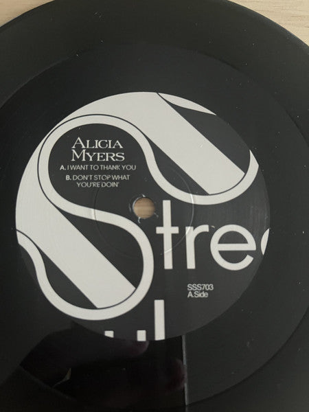 Alicia Myers : I Want To Thank You / Don't Stop What You're Doin (7")