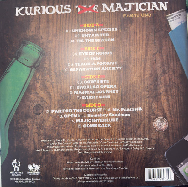 Kurious : Majician (2xLP, Album, Red)