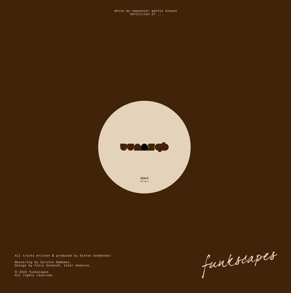 While My Sequencer Gently Bleeps – Definition Of ... (12", funkscapes, 2024) Back Cover