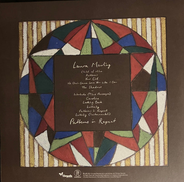 Laura Marling – Patterns In Repeat (LP, Partisan Records, 2024) Back Cover