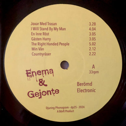 Enema & Gejonte : BerömdElectronic (LP, Album, Ltd)