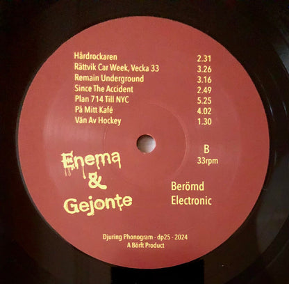 Enema & Gejonte : BerömdElectronic (LP, Album, Ltd)