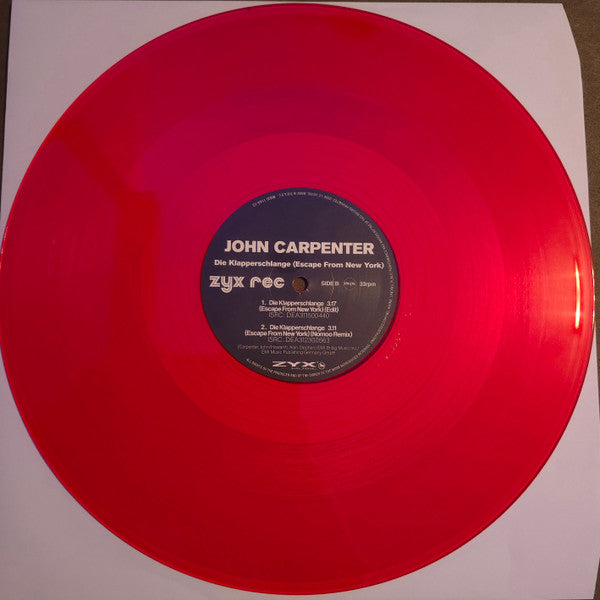 The Splash Band : John Carpenter's Die Klapperschlange (Escape From New York) (12", Maxi, Ltd, RE, Red)