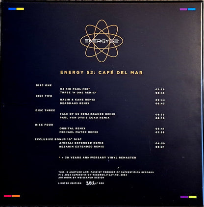 Energy 52 : Café Del Mar (30 Years Anniversary Edition) (4x12", RE, RM + 10" + Box, Comp, Ltd, Num)