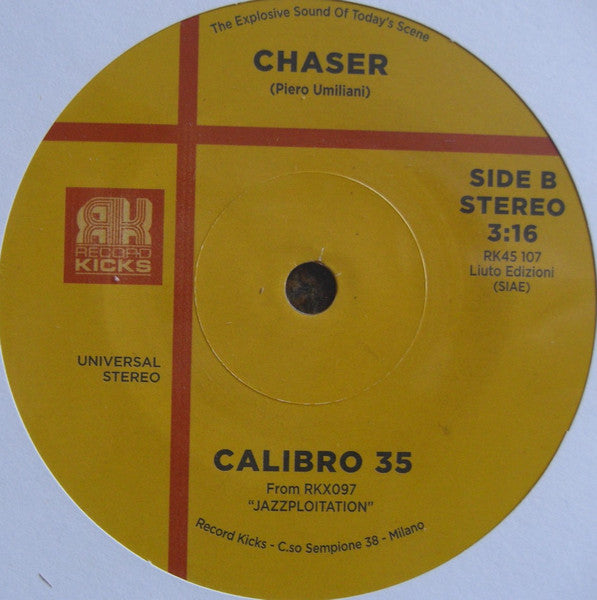 Calibro 35 & Marco Castello : Lunedì Cinema / Chaser (7", Single, Cle)