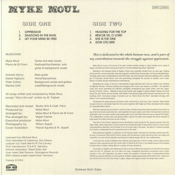 Myke Moul : Oppressor (LP, Album, RE, RM)