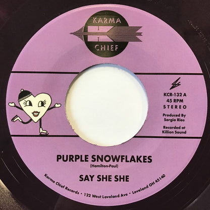 Say She She : Purple Snowflakes (7", Single, Pur)