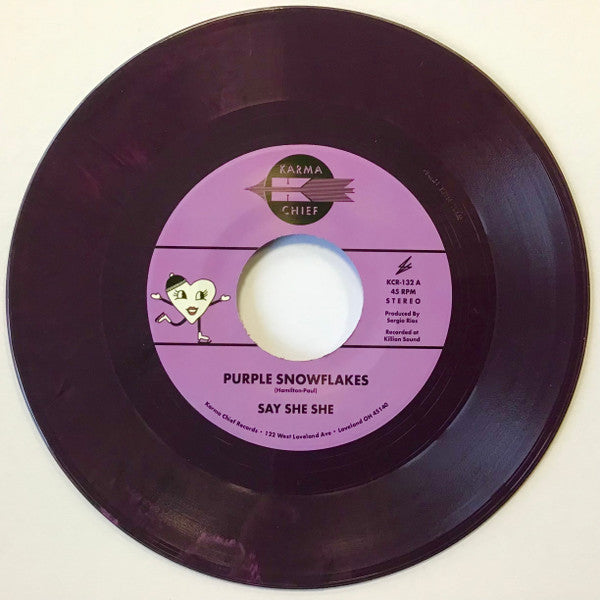 Say She She : Purple Snowflakes (7", Single, Pur)