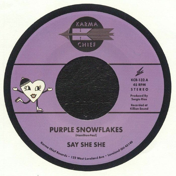 Say She She : Purple Snowflakes (7", Single)