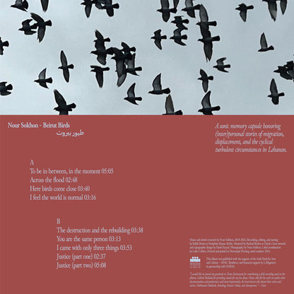Nour Sokhon – Beirut Birds / طيور بيروت (LP, aural conduct, 2024) Back Cover