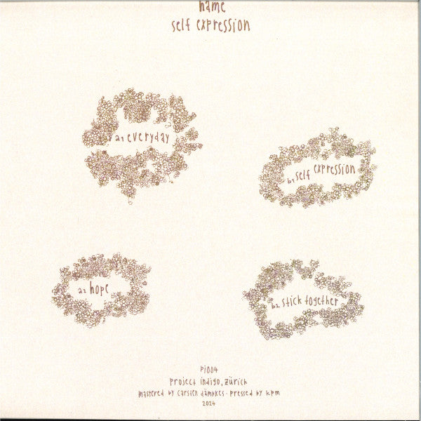 Hame – Self Expression (12", Project Indigo, 2025) Back Cover