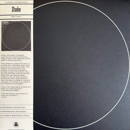 Studio – West Coast (LP, Fog Machine, Ghostly International, 2025) Front Cover