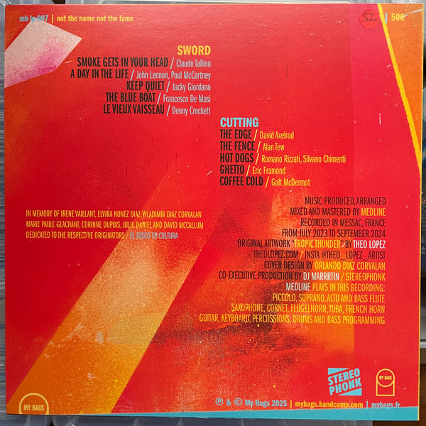 Medline – The Edge (LP, Orange, My Bags, 2025) Back Cover