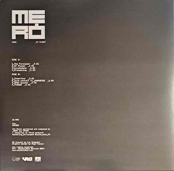 Mero – Sy Planet (LP, Chez Kito Kat, 2025) Back Cover