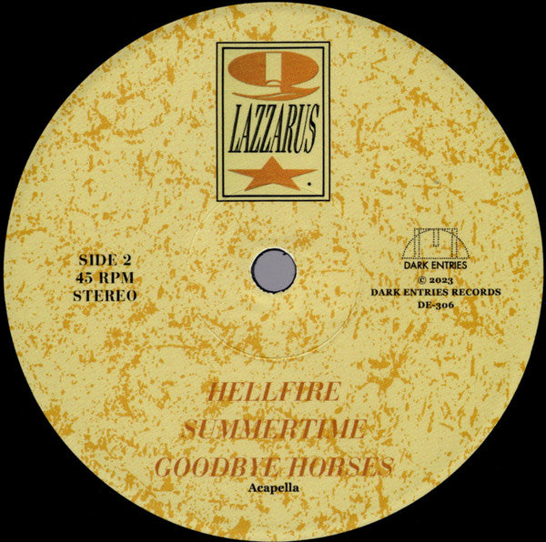 Q Lazzarus – Goodbye Horses (12", Dark Entries, 2025) Image 4