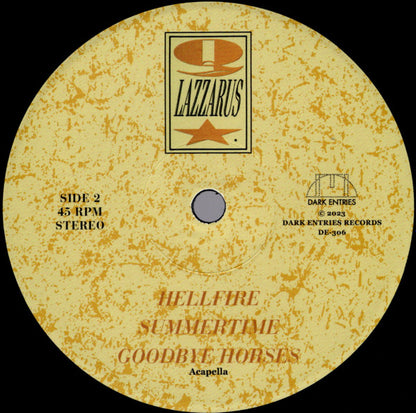 Q Lazzarus – Goodbye Horses (12", Dark Entries, 2025) Image 4