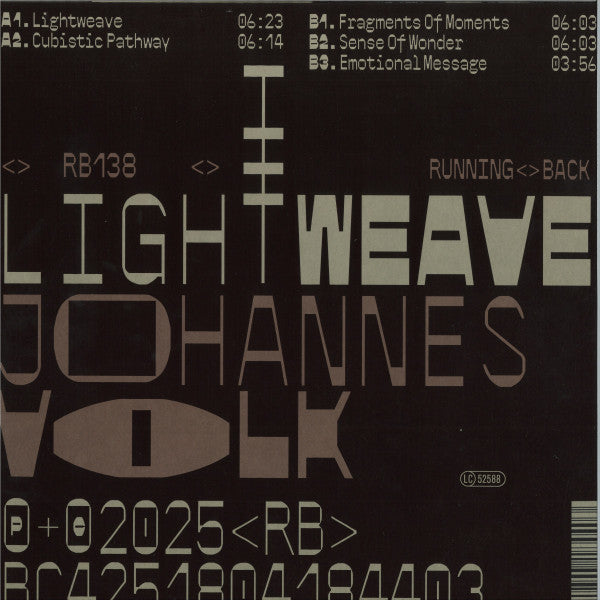 Johannes Volk – Lightweave (12", Running Back, 2025) Back Cover