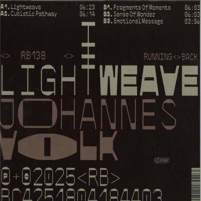 Johannes Volk – Lightweave (12", Running Back, 2025) Back Cover