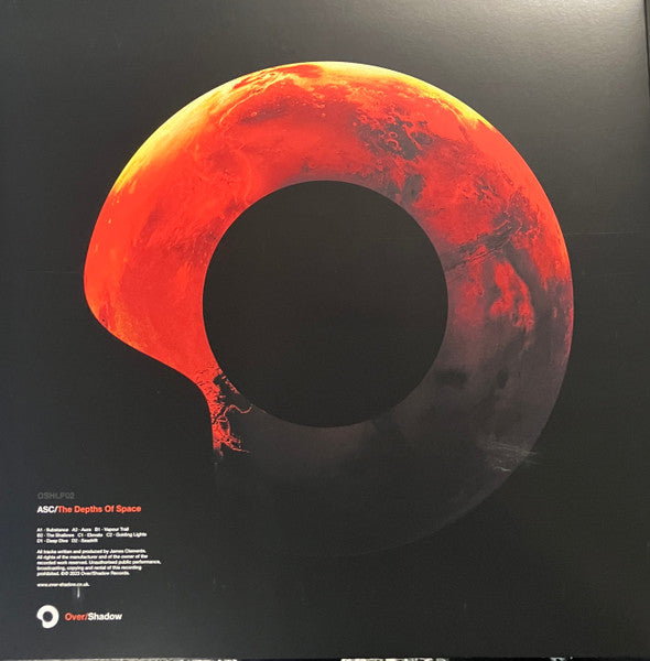 ASC – The Depths Of Space (12"+12", Red Marbled + Black, Over/Shadow, 2025) Back Cover