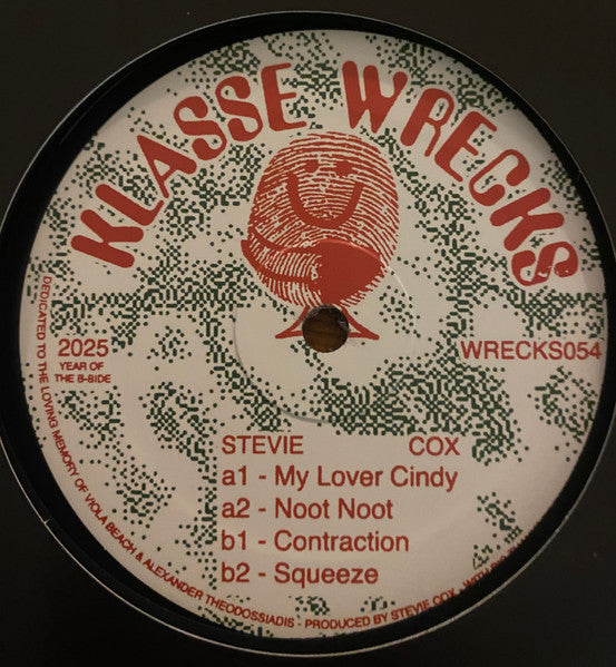 Stevie Cox – My Lover Cindy (12", Klasse Wrecks, 2025) Back Cover
