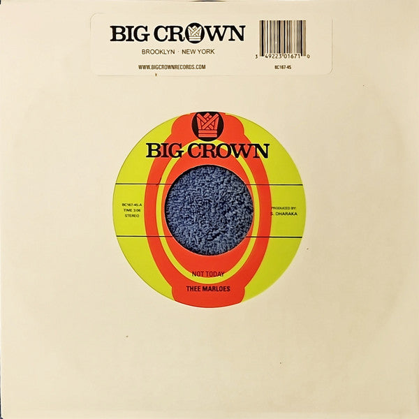 Thee Marloes – Not Today (7", Big Crown Records, 2025) Front Cover