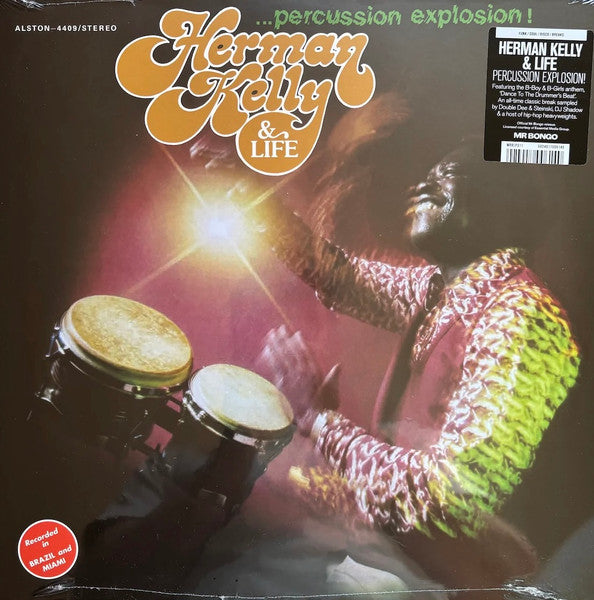 Herman Kelly & Life – Percussion Explosion! (LP, Mr Bongo, 2025) Front Cover