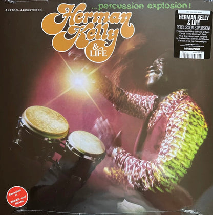 Herman Kelly & Life – Percussion Explosion! (LP, Mr Bongo, 2025) Front Cover