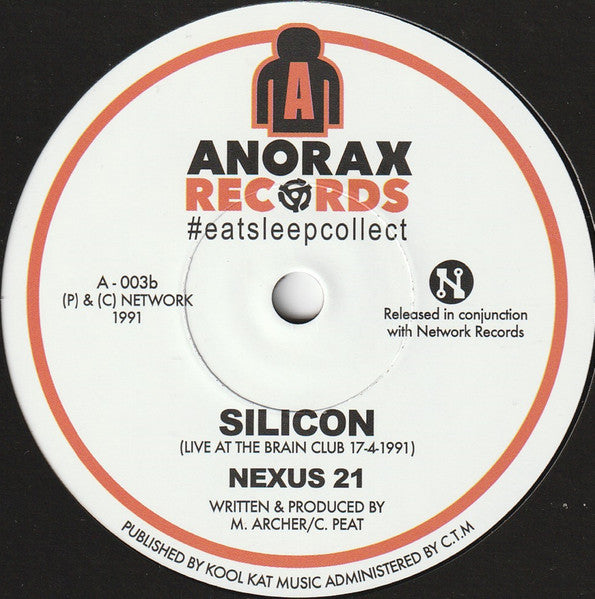 Nexus 21 – Self Hypnosis (7", Anorax Records, 2025) Back Cover