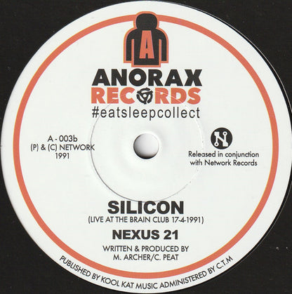 Nexus 21 – Self Hypnosis (7", Anorax Records, 2025) Back Cover