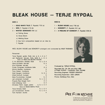 Terje Rypdal – Bleak House (LP, 180g, Free Flow Archive, 2025) Back Cover