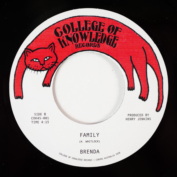 Brenda – Where Did I Go Wrong? (7", College Of Knowledge Records, 2025) Back Cover