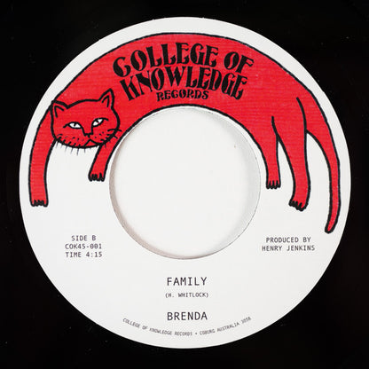 Brenda – Where Did I Go Wrong? (7", College Of Knowledge Records, 2025) Back Cover